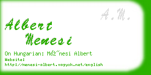 albert menesi business card